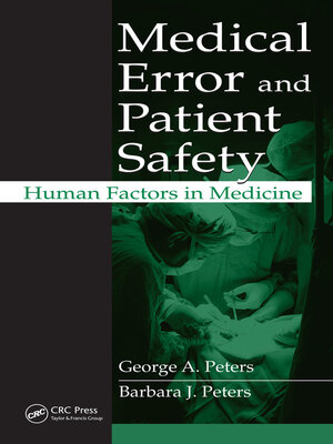 cover image of Medical Error and Patient Safety